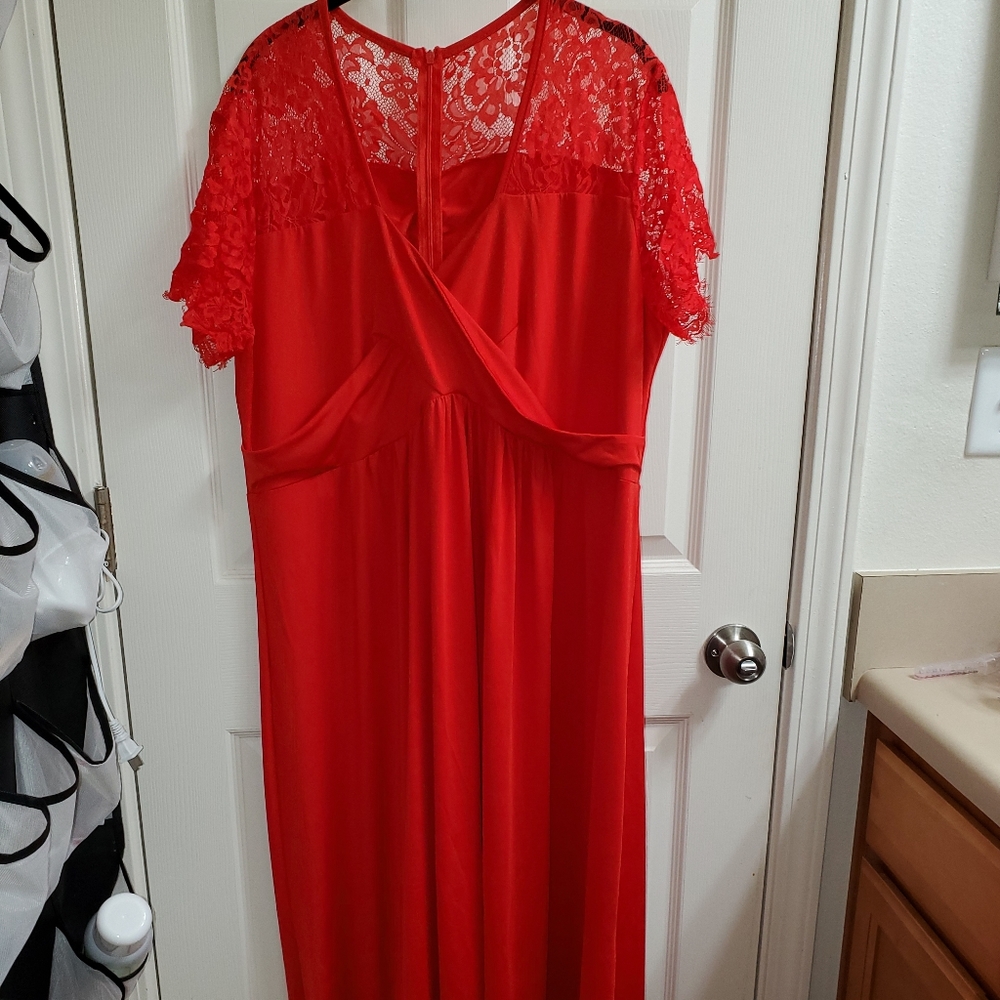 Red formal maxi dress
